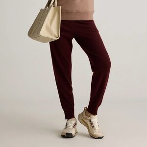 Quince - Mongolian Cashmere Sweatpants - Rich Burgundy - Medium M - NEW